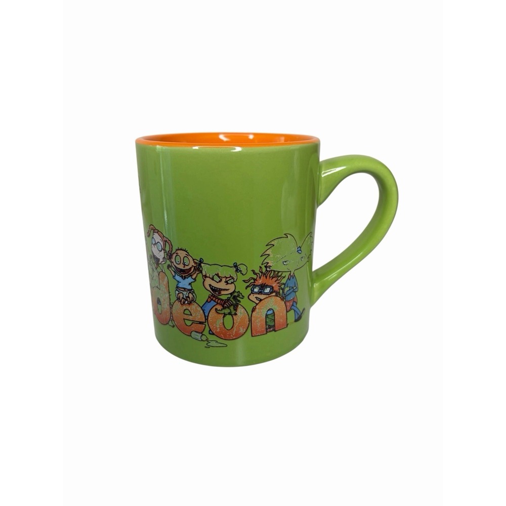 Nickelodeon Retro 90s Characters Coffee Mug Cup Green Orange Ceramic 14 oz 2021 - Picture 4 of 5